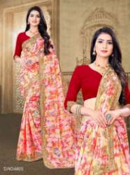 Ajmera JS-KAVYA Chiffon Work Border Saree 