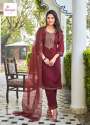 ALEXA VOL-1 roman silk kurti pant dupatta set thumb 3