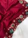 Amrita launch embroidery work tussar silk saree thumb 12