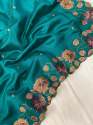 Amrita launch embroidery work tussar silk saree thumb 14