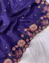 Amrita launch embroidery work tussar silk saree thumb 9