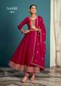 ANANDI launch   Embroidery Work Silk ready made suit thumb 2