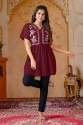 soft breeze charm Heavy Embroidery Work anarkali top thumb 7