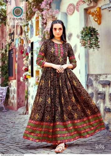 Aradhna Bandhani Rayon Vol 4 Printed Kurti
