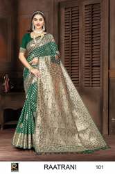 Banarasi Silk Saree With Paisley Pattern Border And Pallu