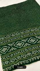 Bandhej Print Kutchi Crush Silk  Bandhani Saree