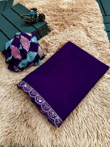 Bandhej Sequence work Georgette Saree