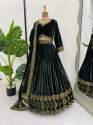 Beautiful And Premium Viscose Velvet Semi-Stitched Lehenga Dupatta thumb 2