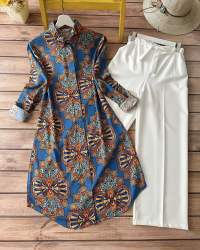 Beautiful Classic Digital Print Kurti And Plazzo