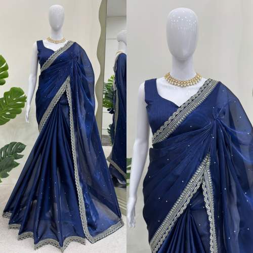 beautiful Designer Havy Organza Silk Saree 