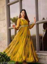 Beautiful Flower Print Maxi Dress With Belt