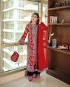 Beautiful Georgette Pakistani Style Embroidery Work Kurti  palazzo Dupatta  Set thumb 1
