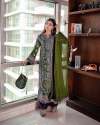 Beautiful Georgette Pakistani Style Embroidery Work Kurti  palazzo Dupatta  Set thumb 3