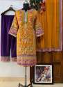 Beautiful Georgette Pakistani Style Embroidery Work Kurti  palazzo Dupatta  Set thumb 7