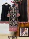 Beautiful Georgette Pakistani Style Embroidery Work Kurti  palazzo Dupatta  Set thumb 9
