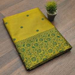 Beautiful Jacquard Border Soft Lichi Silk Saree