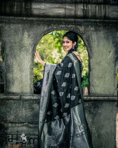 Beautiful  Jacquard Work Pallu Soft Lichi Silk Saree