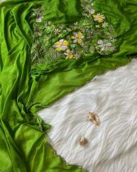 Beautiful Pure Hand Work Chionon Saree