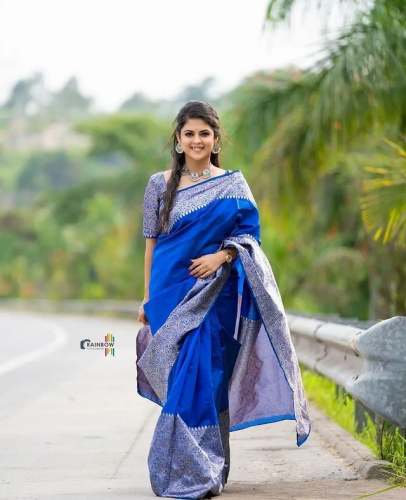 Beautiful Rich Look Soft Lichi Silk Saree With Jacquard Work