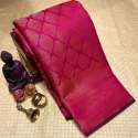 Beautiful Rich Pallu And Jacquard Work Lichi Silk Sarees thumb 2