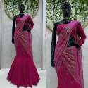Beautiful sequins Georgette ready to wear lehengha saree thumb 3