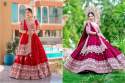Beautifull Collection Of Georgette Sequins  zari embroidery work Lehenga