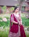 Beautifull Collection Of Georgette Sequins  zari embroidery work Lehenga thumb 1