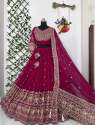 Beautifull Collection Of Georgette Sequins  zari embroidery work Lehenga thumb 7