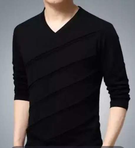 Black Full Sleeve Mens T Shirt By Ajmera Fashion