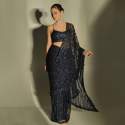 Block Buster Heavy Mono Net Sequins Embroidery work Bollywood Saree