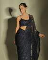 Block Buster Heavy Mono Net Sequins Embroidery work Bollywood Saree thumb 1