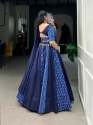 Blue Color Cotton Printed Navratri Lehenga Choli  thumb 4