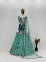 Bridal Wear Heavy Georgette Lehenga With Diamond Or Mirror Hand Work