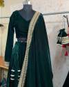 Bridal Wear Winter Velvet Heavy Sequence Work Lehengha Choli With Embroidered Dupatta thumb 3