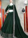 Bridal Wear Winter Velvet Heavy Sequence Work Lehengha Choli With Embroidered Dupatta thumb 5