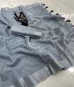 Buy Fancy Cotton Slub Linen Saree For Women thumb 1