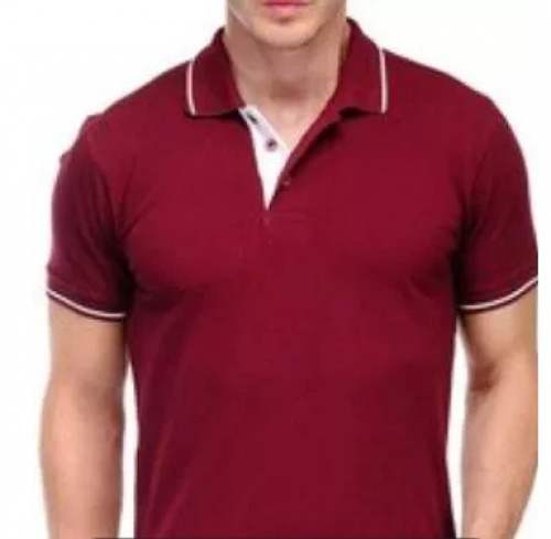 Buy Maroon Polo T Shirt By Ajmera Fashion