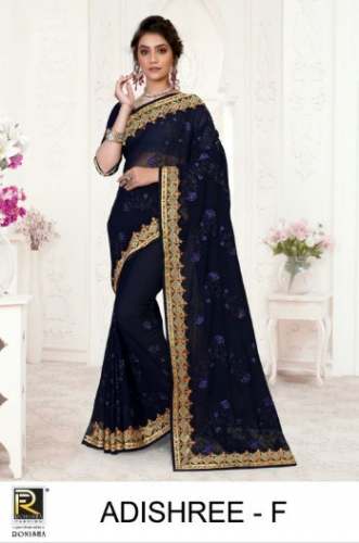 Buy Ronisha Adhishree Georgette Embroidery Saree