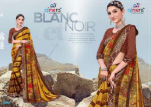Chiffon Brasso Lace Border Designer Saree