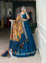 Chinon Silk Plain With Lace Lehenga Choli Dupatta