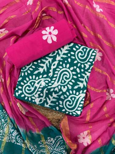 classic  BATIK Cotton fabric Dress Material