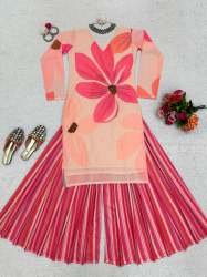 classic Digital print with handwork ï»¿Palazzo kurti set