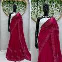 classic Georgette Fabric Sequence work saree thumb 1