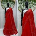classic Georgette Fabric Sequence work saree thumb 4
