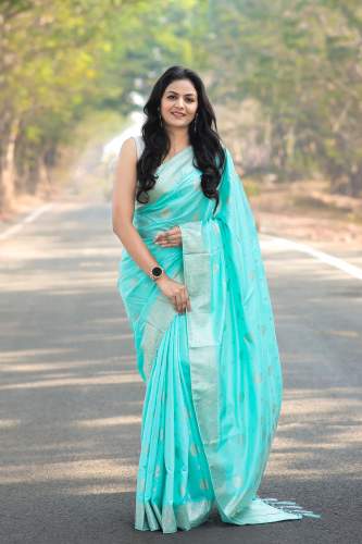 classic jacquarrd work soft cotton silk saree