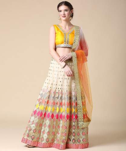 classic Silk Satin with  Embroidery Lehenga Choli
