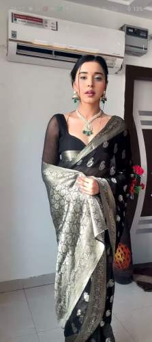 Coming up with New Design soft lichi silk Ready To Wear saree 