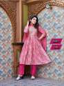 Cotton Embroidered Flared Stitched kurti pant dupatta set thumb 12