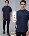Desi boys present short sleeve Khadhi kurta thumb 5