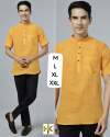 Desi boys present short sleeve Khadhi kurta thumb 8